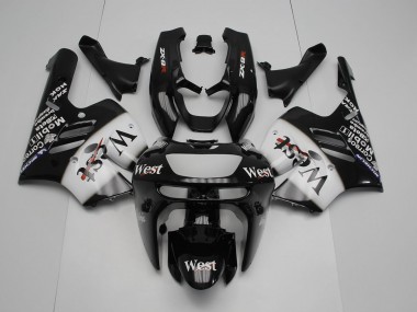 1994-1997 Black White West ZX9R Motorcycle Fairings