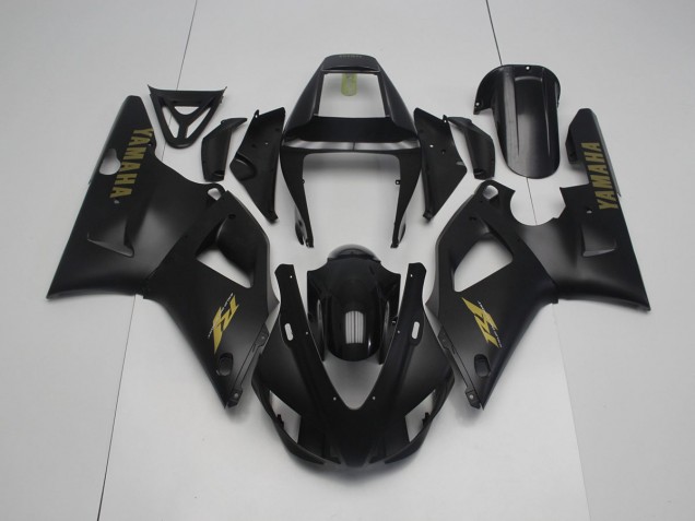 1998-1999 Matte Black Yellow YZF R1 Motorcycle Fairings