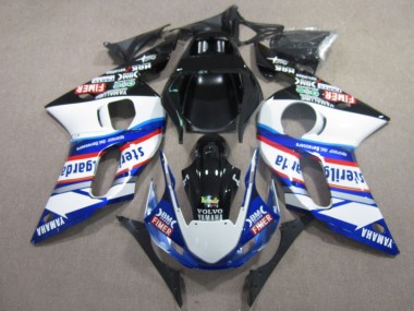 1998-2002 BM FIMER VOLVO Blue White Black YZF R6 Motorcycle Fairings