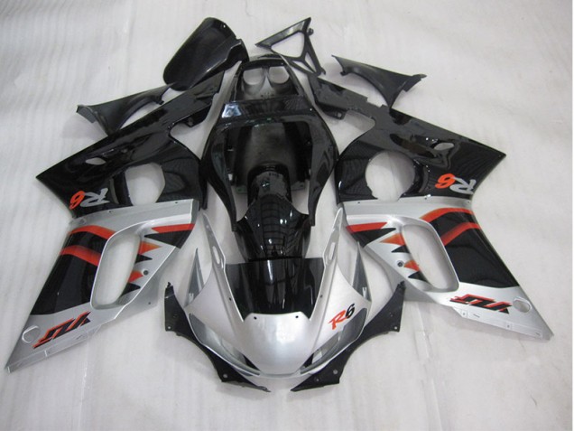 1998-2002 Black Silver YZF R6 Motorcycle Fairing