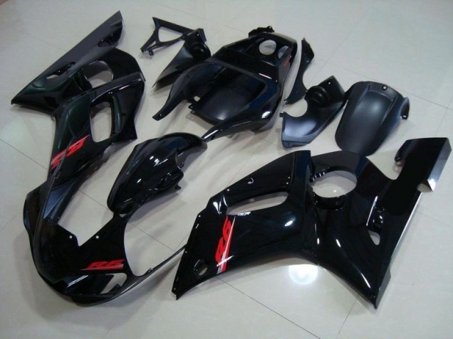 1998-2002 Glossy Black Red Decals YZF R6 Motorcycle Fairings