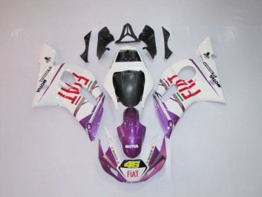 1998-2002 White Purple Fiat 46 YZF R6 Motorcycle Fairings