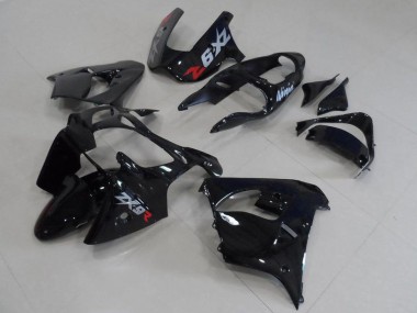 2000-2001 Black with Grey Decals ZX9R Motorcycle Fairings