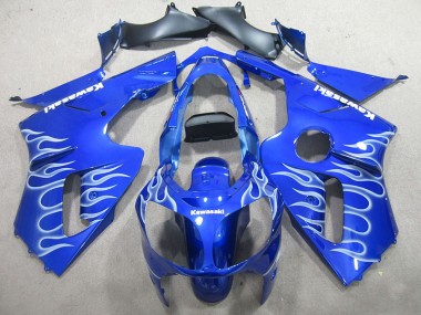 2000-2001 Blue White Flame ZX12R Motorcycle Fairings