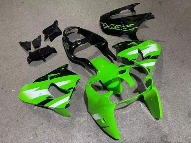 2000-2001 Green Glossy Black ZX9R Motorcycle Fairings