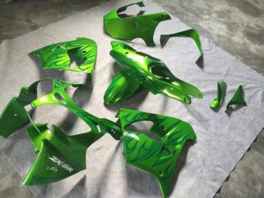 2000-2001 Green Green Flame ZX9R Motorcycle Fairings