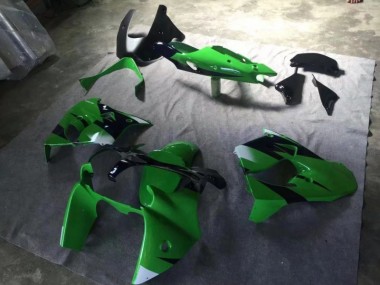 2000-2001 Green Matte Black Ink Blue ZX9R Motorcycle Fairings