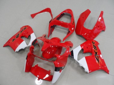 2000-2001 Red and White ZX9R Motorcycle Fairings