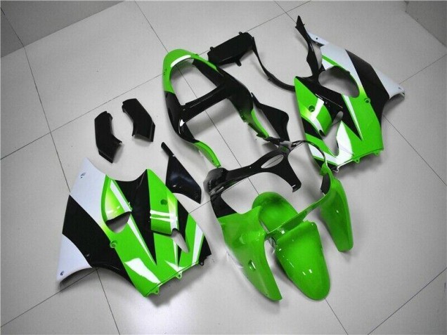 2000-2002 Green White Black ZX6R Motorcycle Fairings