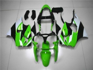 2000-2002 Green White Black ZX6R Motorcycle Fairings