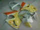 2000-2002 White Yellow Flame ZX6R Motorcycle Fairings