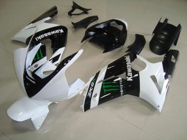 2003-2004 White Monster ZX6R Motorcycle Fairing