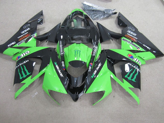 2003-2005 Black Green Monster ZX10R Motorcycle Fairings