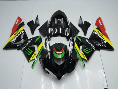 2003-2005 Black Yellow Monster ZX10R Motorcycle Fairings