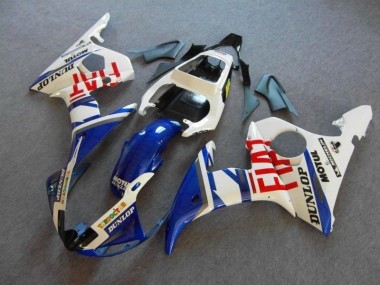 2003-2005 Blue White Fiat YZF R6 Motorcycle Fairings