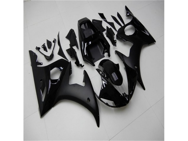 2003-2005 Glossy Matte Black YZF R6 Motorcycle Fairings