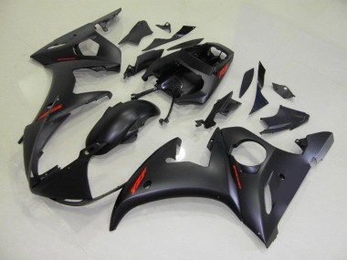 2003-2005 Matte Black Red Decals YZF R6 Motorcycle Fairings