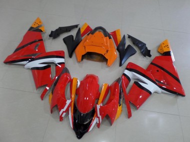 2003-2005 Orange Black and White ZX10R Motorcycle Fairings