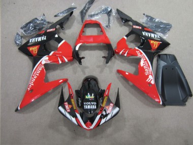 2003-2005 Red Black Santander YZF R6 Motorcycle Fairings