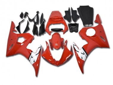 2003-2005 Red White YZF R6 Motorcycle Fairing