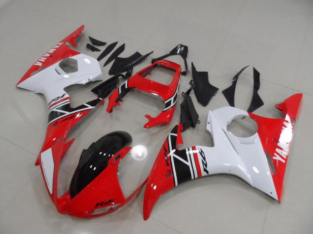 2003-2005 Red and White and Black YZF R6 Motorcycle Fairings