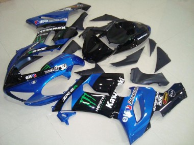 2005-2006 Blue Monster ZX6R Motorcycle Fairings