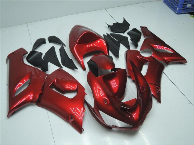 2005-2006 Candy Red ZX6R Motorcycle Fairings