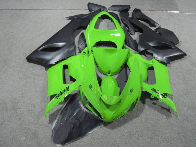 2005-2006 Green Black Ninja 636 ZX6R Motorcycle Fairings