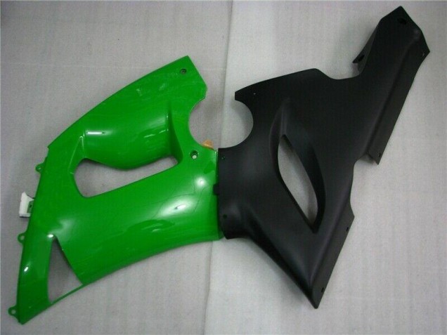 2005-2006 Green Matte Black ZX6R Motorcycle Fairings