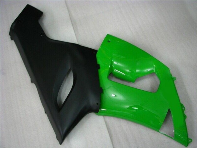 2005-2006 Green Matte Black ZX6R Motorcycle Fairings