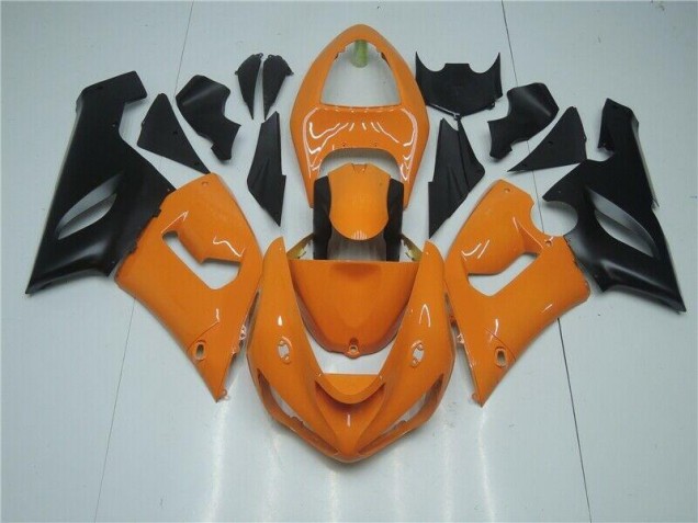 2005-2006 Orange Black ZX6R Motorcycle Fairings