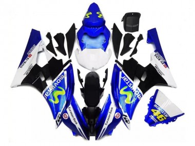 2006-2007 Blue Black White YZF R6 Motorcycle Fairings