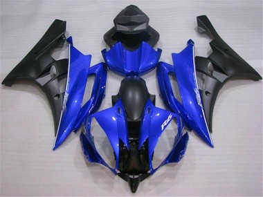 2006-2007 Blue Black YZF R6 Aftermarket Motorcycle Fairings