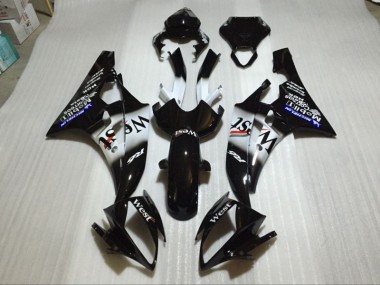 2006-2007 Glossy Black YZF R6 Motorcycle Fairings