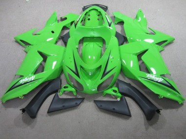 2006-2007 Green White Ninja ZX10R Motorcycle Fairings