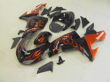 2006-2007 Orange Flame ZX10R Motorcycle Fairings