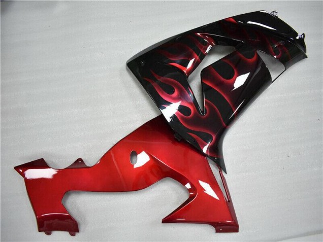 2006-2007 Red Flame ZX10R Motorcycle Fairings