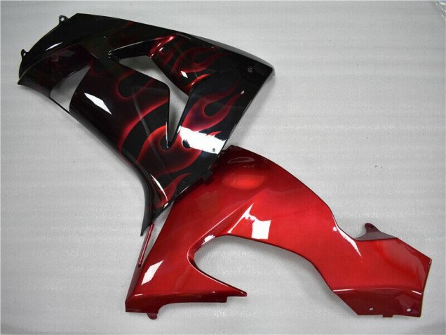 2006-2007 Red Flame ZX10R Motorcycle Fairings