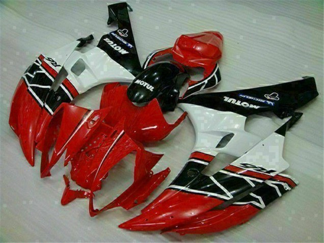 2006-2007 Red White YZF R6 Aftermarket Motorcycle Fairings