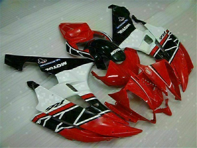 2006-2007 Red White YZF R6 Aftermarket Motorcycle Fairings