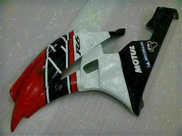 2006-2007 Red White YZF R6 Aftermarket Motorcycle Fairings