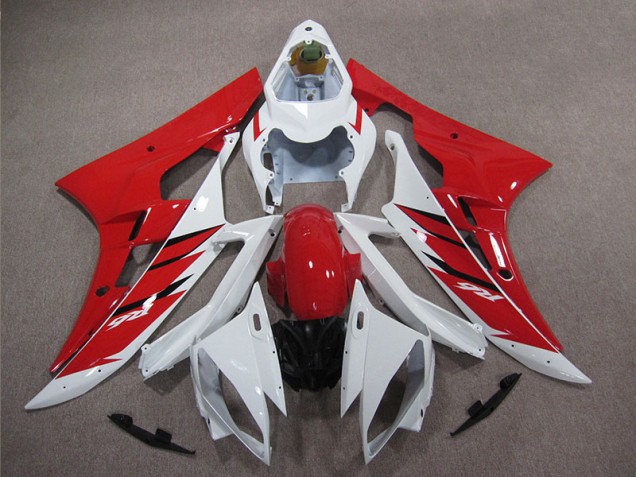 2006-2007 Red White YZF R6 Motorcycle Fairing