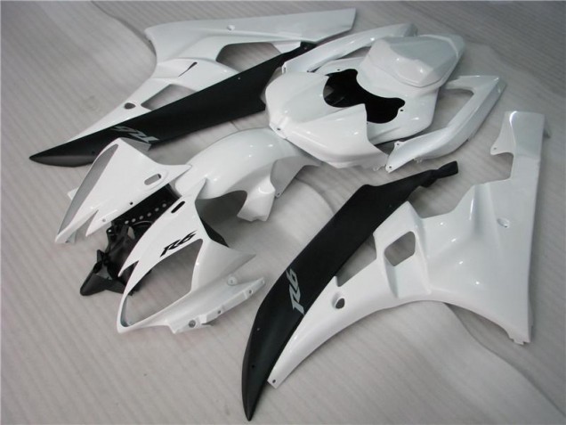 2006-2007 White Black YZF R6 Motorcycle Fairing