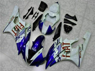 2006-2007 White Blue YZF R6 Motorcycle Fairings