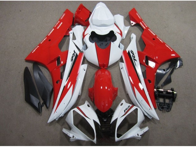 2006-2007 White Red Black Decal YZF R6 Motorcycle Fairings