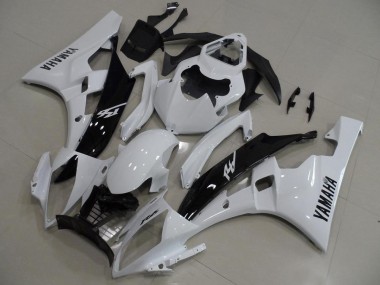 2006-2007 White and Black YZF R6 Motorcycle Fairings