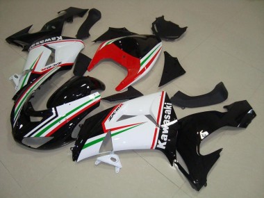 2006-2007 White and Black ZX10R Motorcycle Fairings