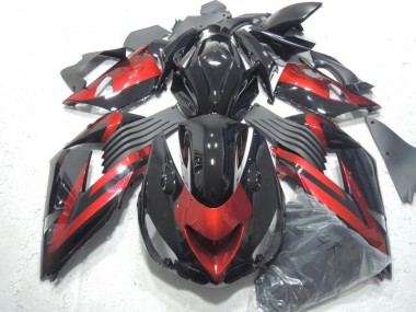 2006-2011 Black Red ZX14R ZZR1400 Motorcycle Fairings