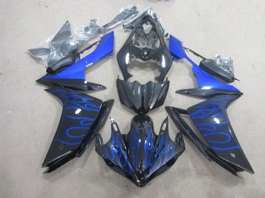 2007-2008 Black Blue Flame YZF R1 Motorcycle Fairings