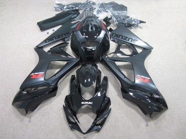 2007-2008 Black GSXR 1000 Motorcycle Fairing Kits & Plastic